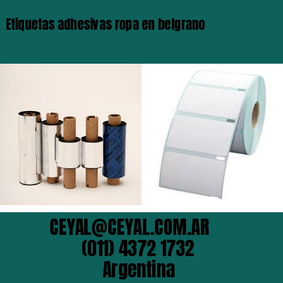 Etiquetas adhesivas ropa en belgrano
