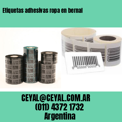 Etiquetas adhesivas ropa en bernal
