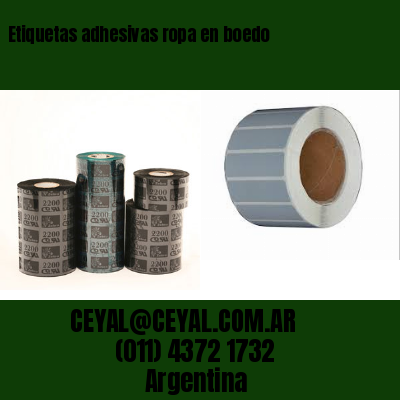 Etiquetas adhesivas ropa en boedo