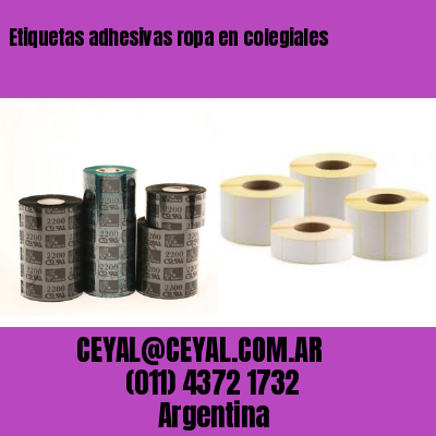 Etiquetas adhesivas ropa en colegiales