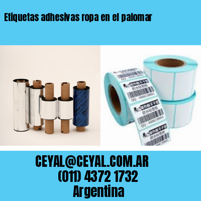 Etiquetas adhesivas ropa en el palomar