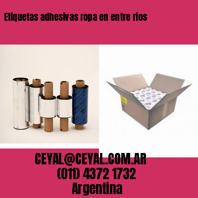 Etiquetas adhesivas ropa en entre rios