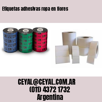 Etiquetas adhesivas ropa en flores