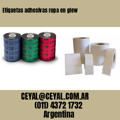 Etiquetas adhesivas ropa en glew