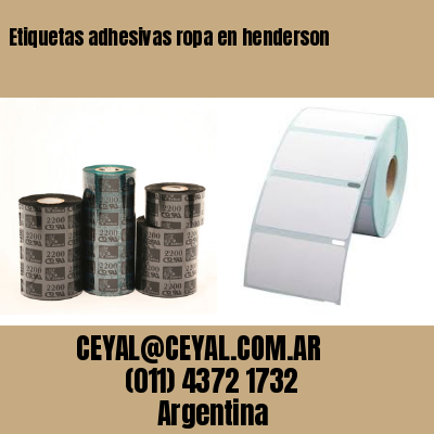 Etiquetas adhesivas ropa en henderson