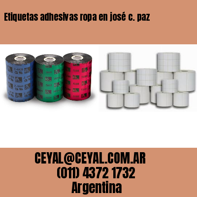Etiquetas adhesivas ropa en josé c. paz