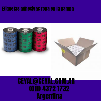 Etiquetas adhesivas ropa en la pampa