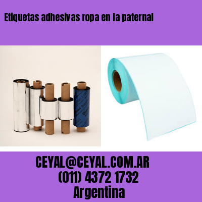 Etiquetas adhesivas ropa en la paternal
