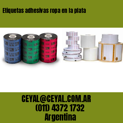 Etiquetas adhesivas ropa en la plata