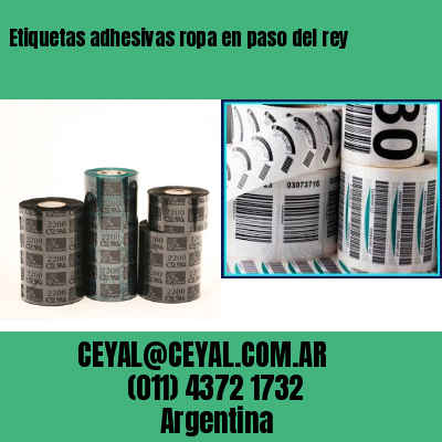 Etiquetas adhesivas ropa en paso del rey
