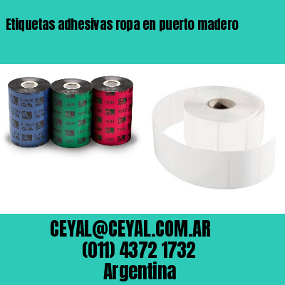 Etiquetas adhesivas ropa en puerto madero