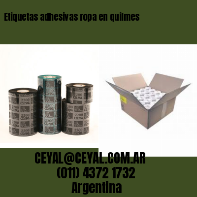 Etiquetas adhesivas ropa en quilmes