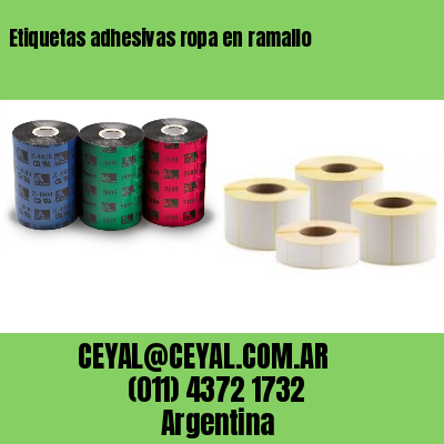 Etiquetas adhesivas ropa en ramallo