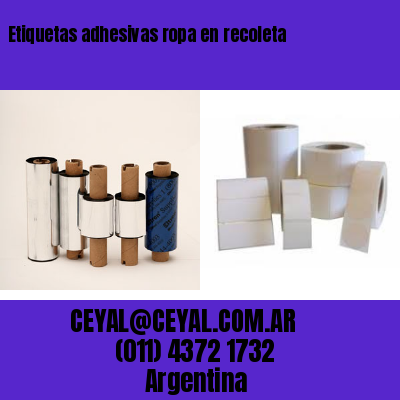 Etiquetas adhesivas ropa en recoleta