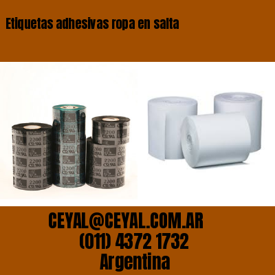 Etiquetas adhesivas ropa en salta