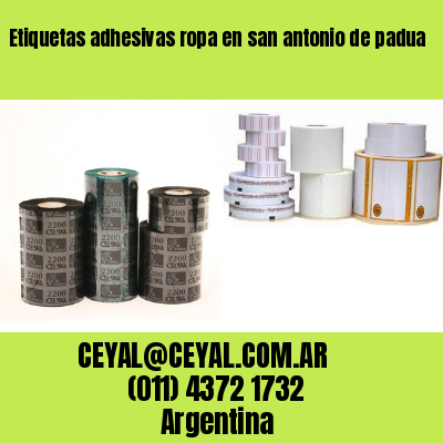 Etiquetas adhesivas ropa en san antonio de padua