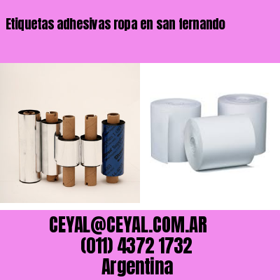 Etiquetas adhesivas ropa en san fernando
