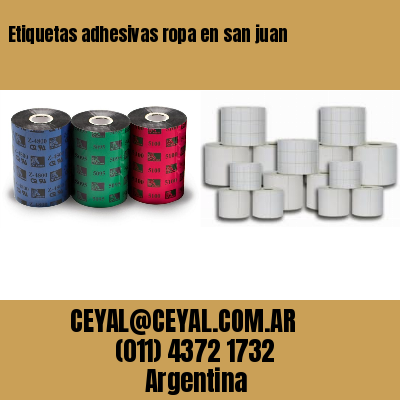 Etiquetas adhesivas ropa en san juan