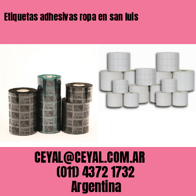 Etiquetas adhesivas ropa en san luis