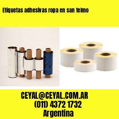 Etiquetas adhesivas ropa en san telmo