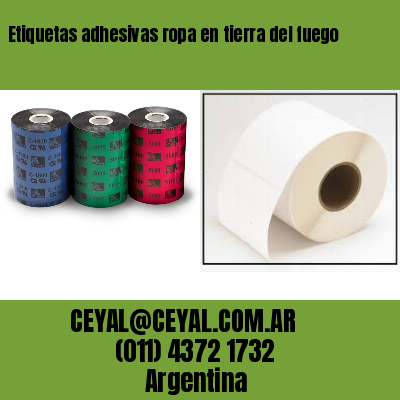 Etiquetas adhesivas ropa en tierra del fuego