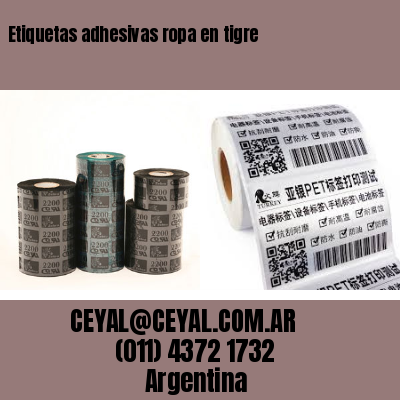 Etiquetas adhesivas ropa en tigre