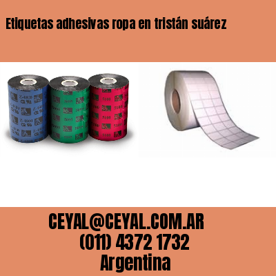 Etiquetas adhesivas ropa en tristán suárez
