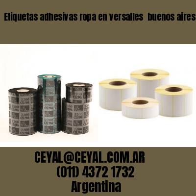 Etiquetas adhesivas ropa en versalles  buenos aires