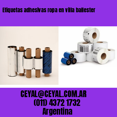 Etiquetas adhesivas ropa en villa ballester