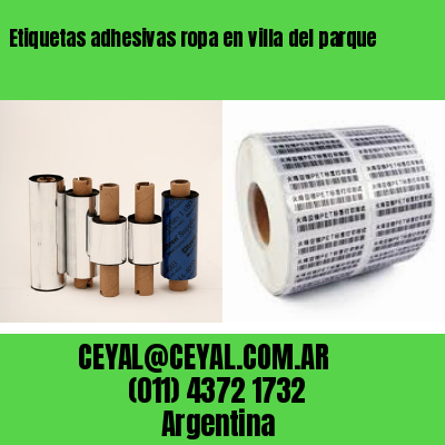 Etiquetas adhesivas ropa en villa del parque