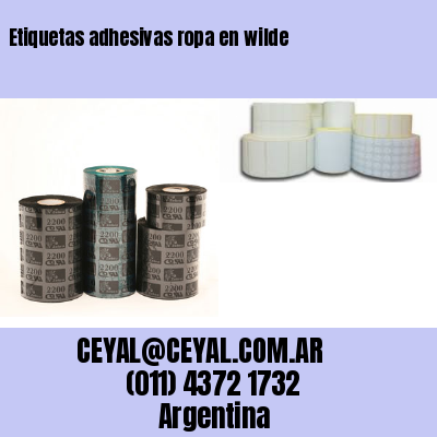 Etiquetas adhesivas ropa en wilde