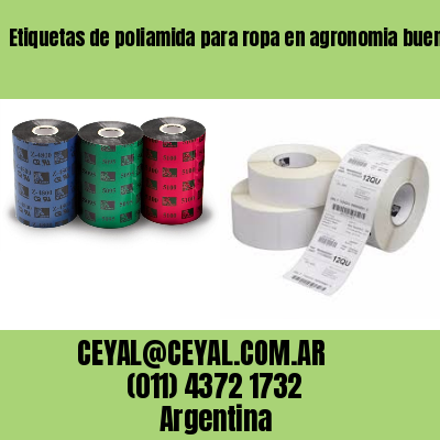 Etiquetas de poliamida para ropa en agronomia buenos aires