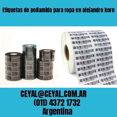 Etiquetas de poliamida para ropa en alejandro korn