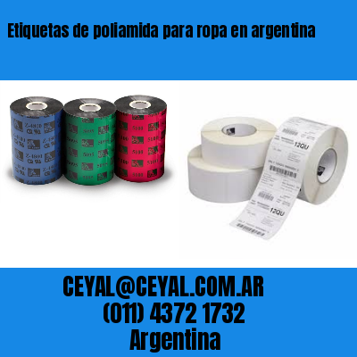 Etiquetas de poliamida para ropa en argentina