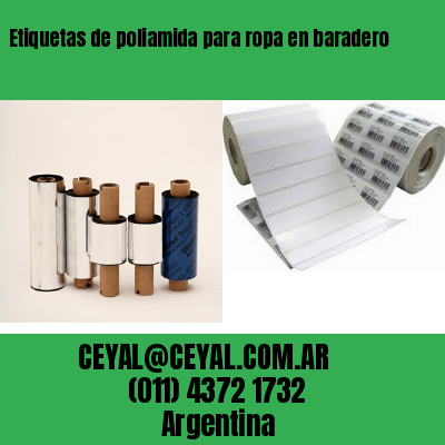 Etiquetas de poliamida para ropa en baradero
