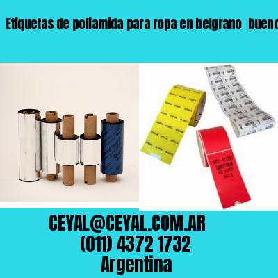 Etiquetas de poliamida para ropa en belgrano  buenos aires