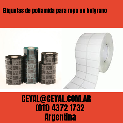 Etiquetas de poliamida para ropa en belgrano