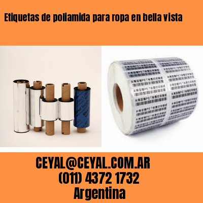 Etiquetas de poliamida para ropa en bella vista