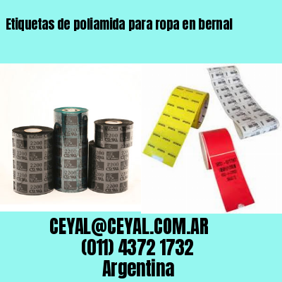 Etiquetas de poliamida para ropa en bernal