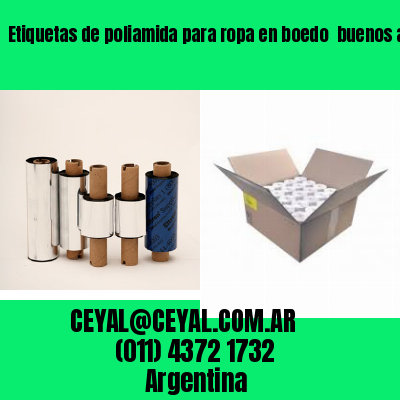 Etiquetas de poliamida para ropa en boedo  buenos aires