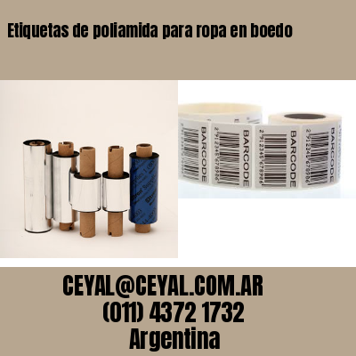 Etiquetas de poliamida para ropa en boedo