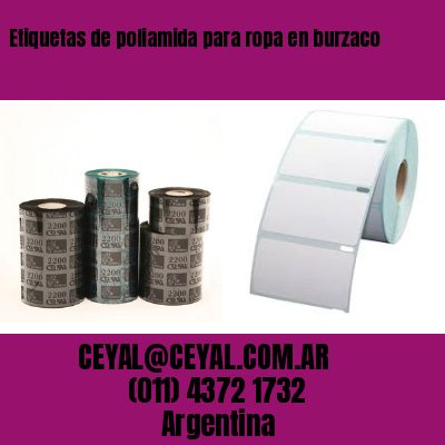 Etiquetas de poliamida para ropa en burzaco