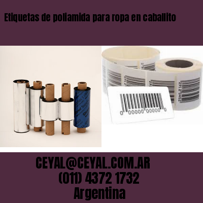 Etiquetas de poliamida para ropa en caballito