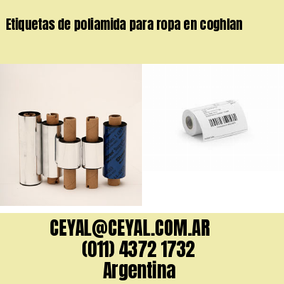 Etiquetas de poliamida para ropa en coghlan