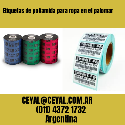 Etiquetas de poliamida para ropa en el palomar