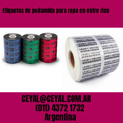 Etiquetas de poliamida para ropa en entre rios