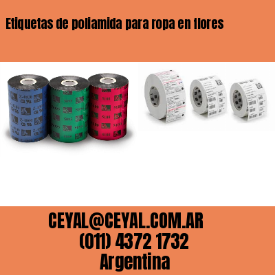Etiquetas de poliamida para ropa en flores