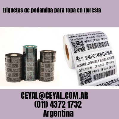 Etiquetas de poliamida para ropa en floresta