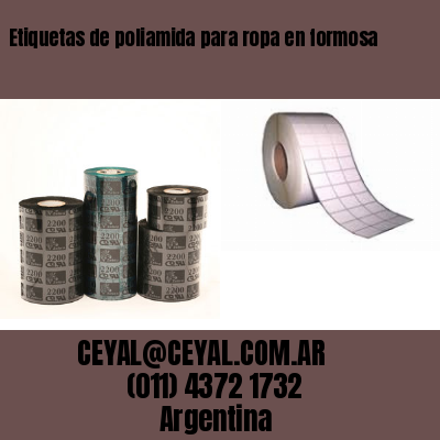 Etiquetas de poliamida para ropa en formosa
