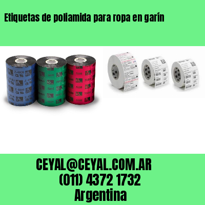 Etiquetas de poliamida para ropa en garín